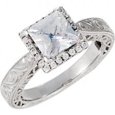 Forever Brilliant Moissanite Halo Ring