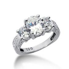 Moissanite Past, Present & Future Ring. Item Number ENR1474-1475