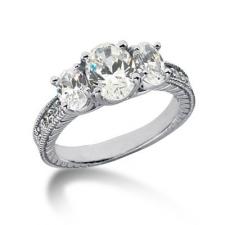 Moissanite Past, Present & Future Ring. Item Number ENR687-ENR690-ENR691-ENR693