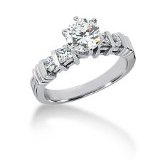 Diamond & Moissanite Bridal Set. ENS153