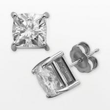 New Lower Prices - In Stock, Ships in 48 hours. Moissanite Forever Brilliant Cushion Earrings