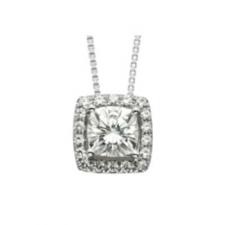  Forever Brilliant Cushion Halo Pendant