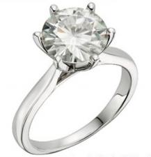 New Lower Prices - In Stock, Ships in 48 hours. Moissanite Forever Brilliant Solitaire Ring 
