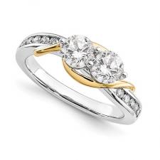 Two Stone Lovers Ring