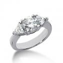 Moissanite Past, Present & Future Ring.