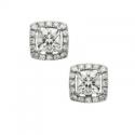 Forever Brilliant Cushion Halo Earrings
