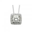  Forever Brilliant Cushion Halo Pendant